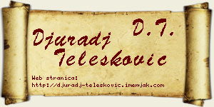 Đurađ Telesković vizit kartica